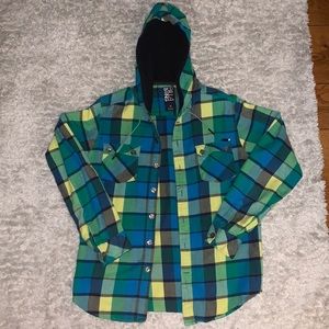 Vintage Billa Bong flannel hoodie
